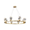 Loft Industry Modern - Crystal Stone Circle Chandelier